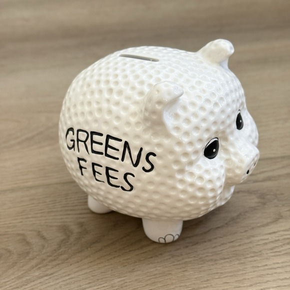Ambiance Other - Vintage Hagen Golf Ball Piggy Bank Greens Fees Ceramic Ambiance Collection